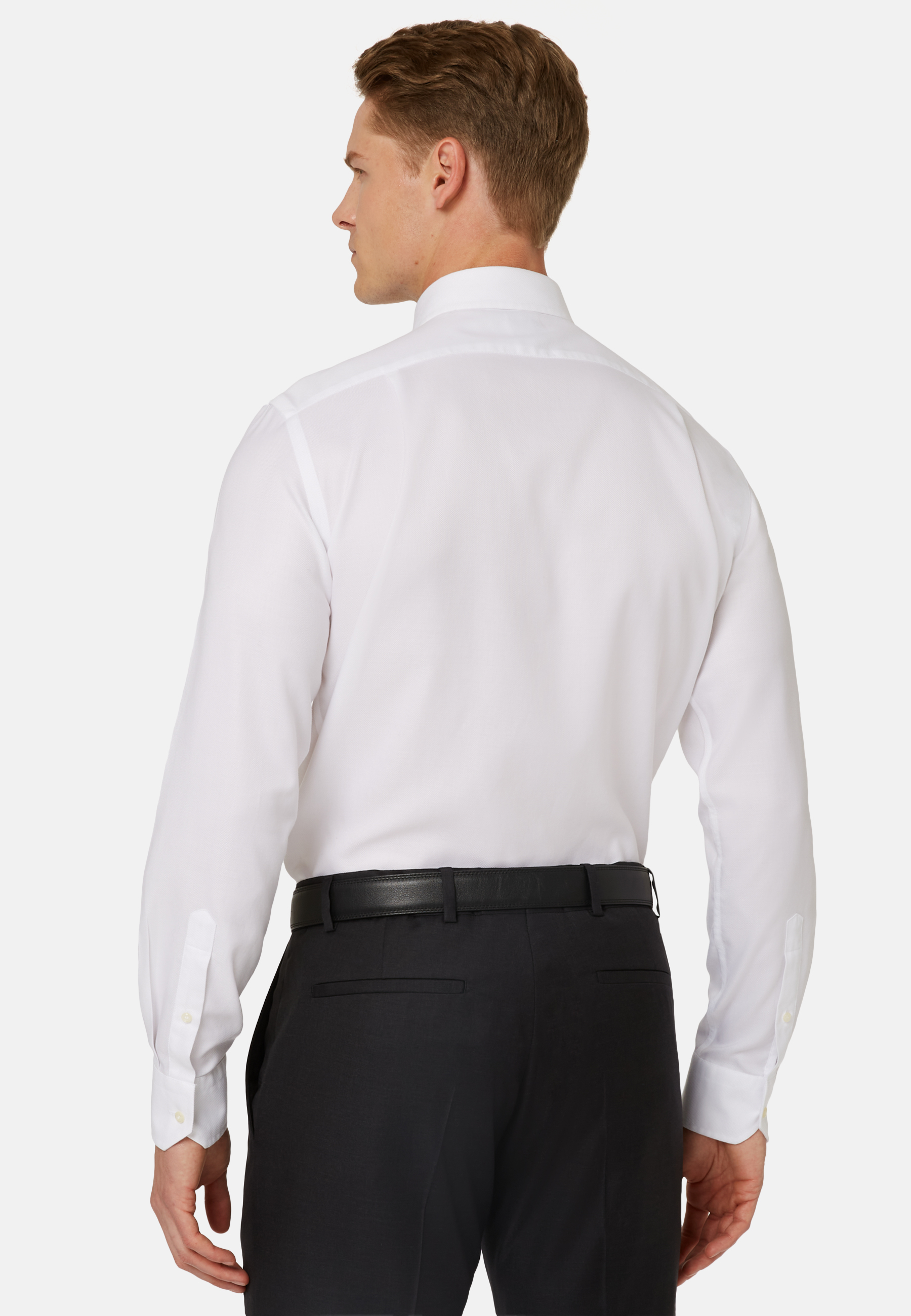 Белая рубашка из чистого хлопка Regular Fit для спорта и фитнеса – фото №  4