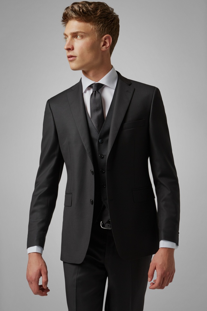 BLAZER DRESS FROM BERLIN WOOL CHARCOAL BLAZER DRESS FROM BERLIN WOOL CHARCOAL