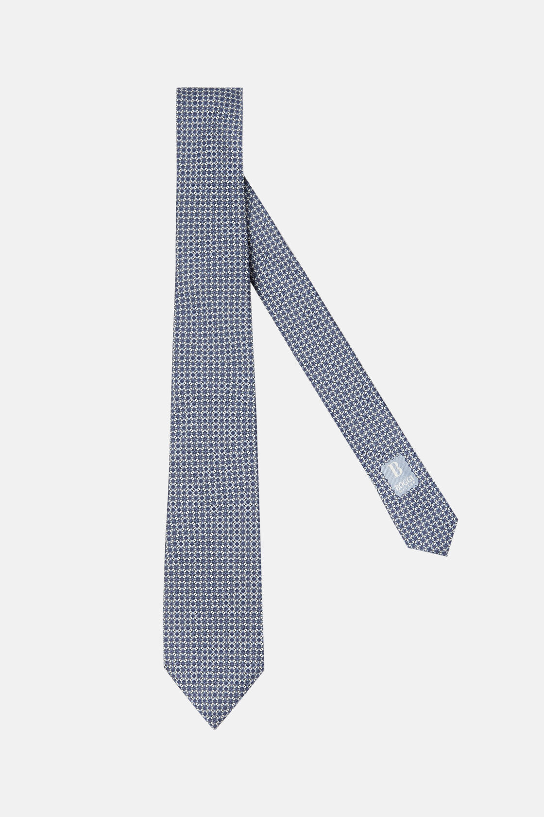 Шелковый галстук с геометрическим мотивом для спорта и фитнеса – фото №  2