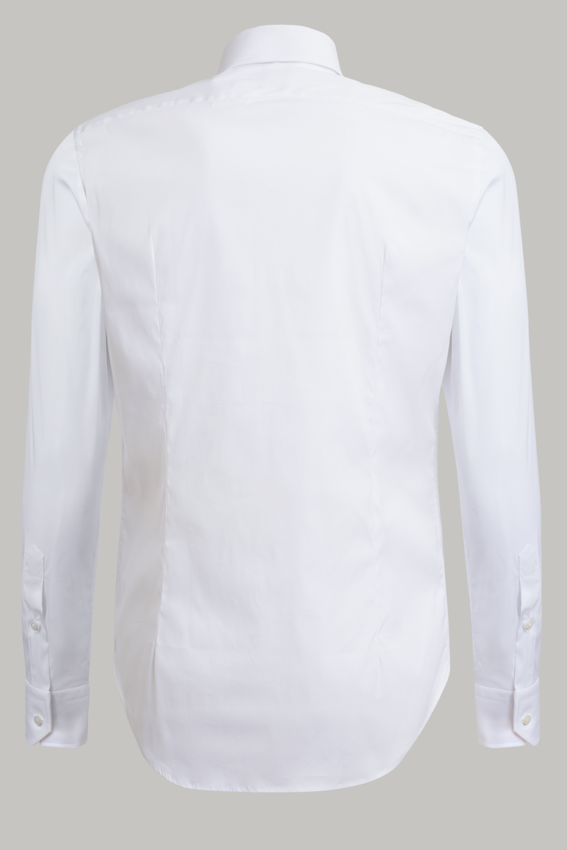 Белая эластичная сорочка из хлопка и нейлона для спорта и фитнеса – фото №  6