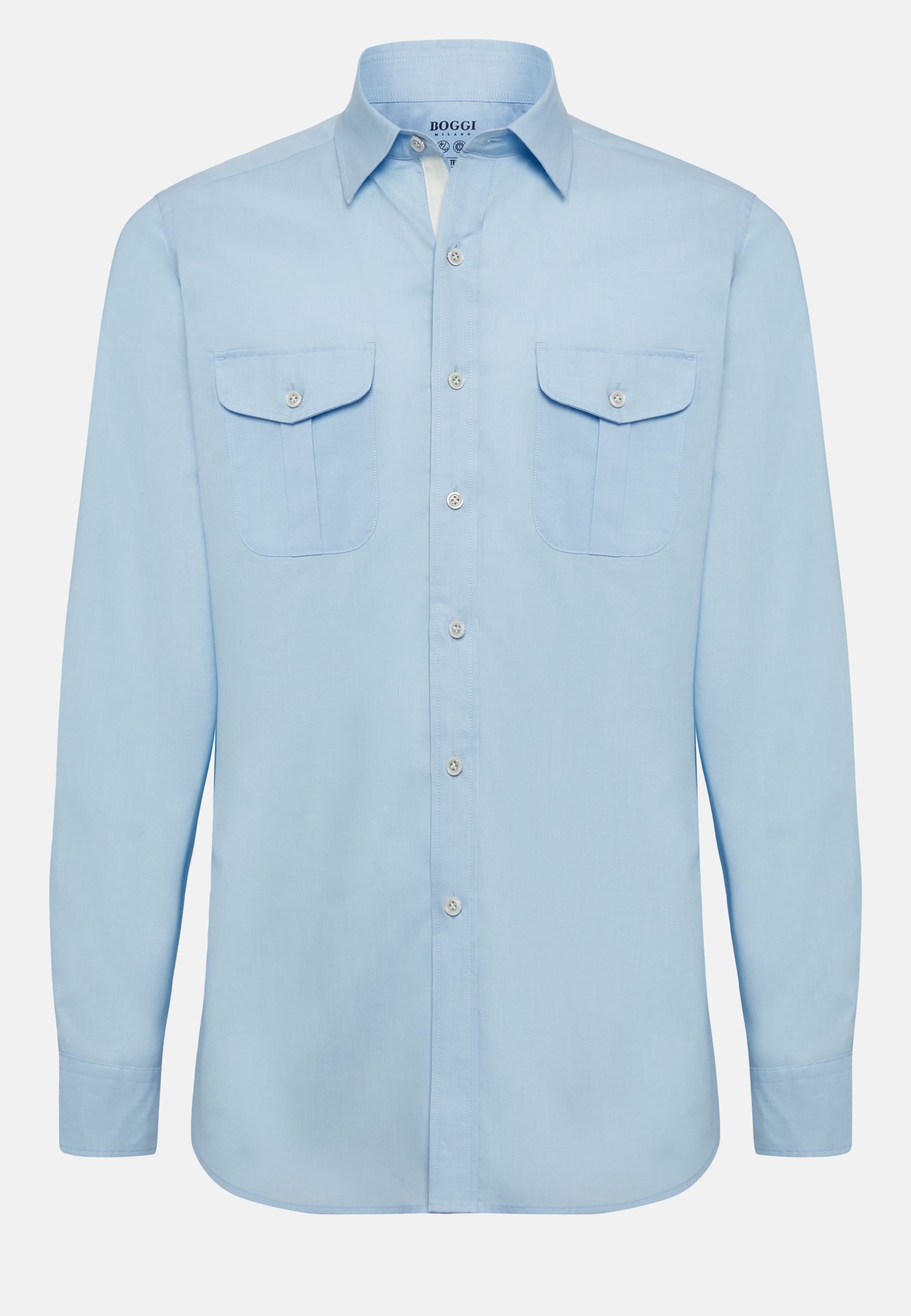 Рубашка небесно-голубого цвета классического кроя Oxford для спорта и фитнеса – фото №  7
