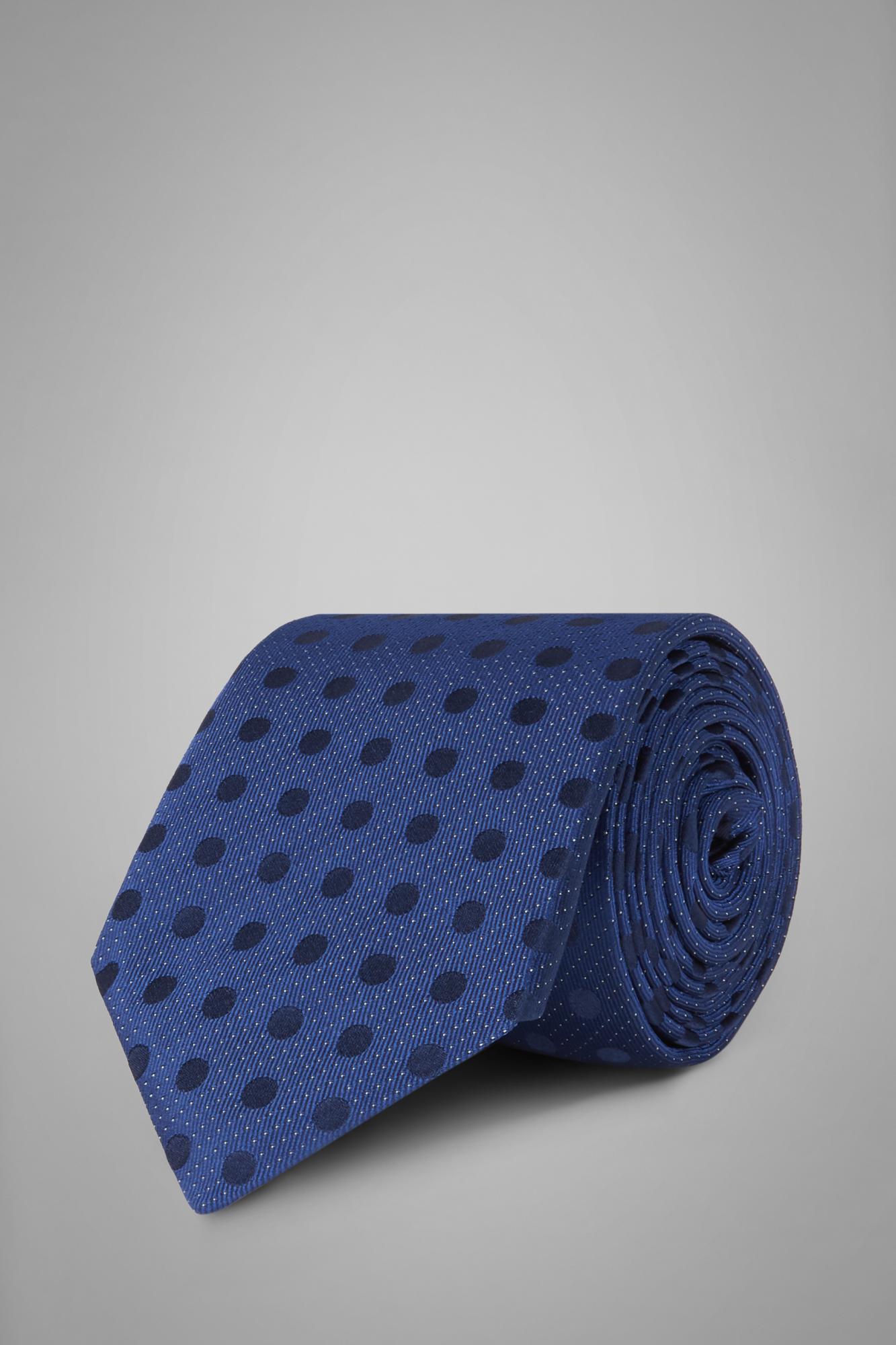 Жаккардовый галстук из шёлка в горошек для спорта и фитнеса – фото №  1