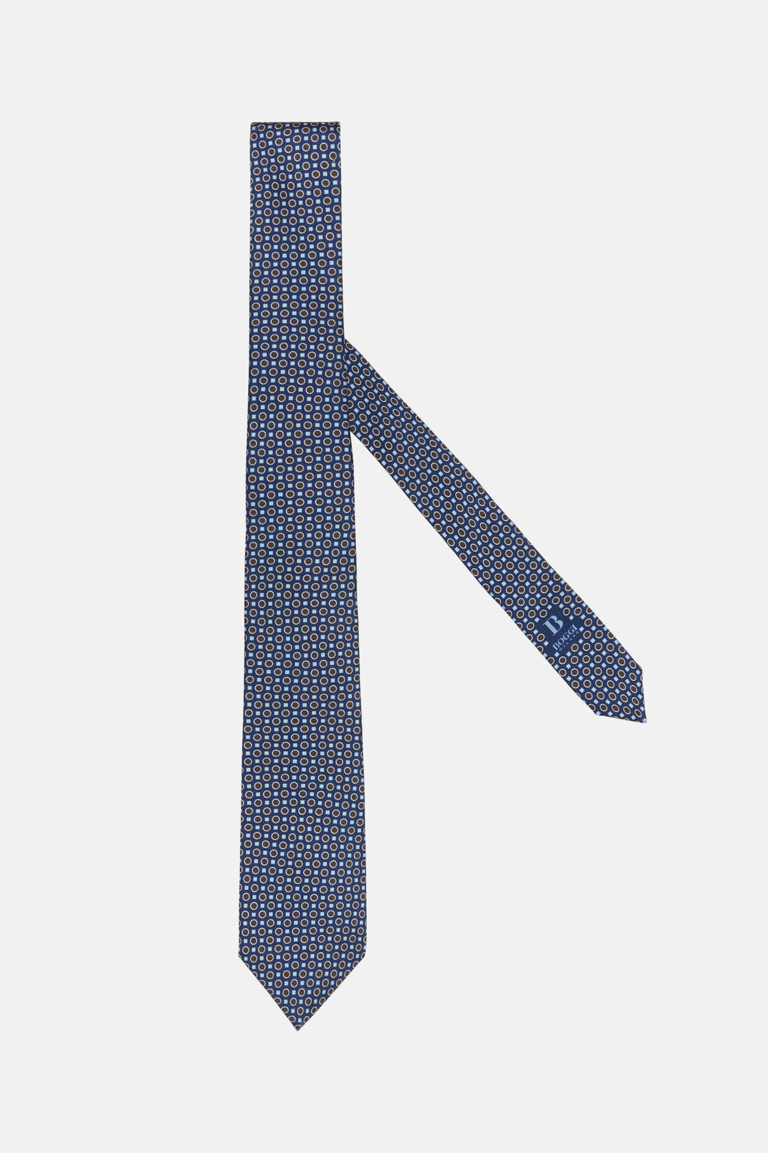 Шелковый галстук с геометрическим мотивом для спорта и фитнеса – фото №  2