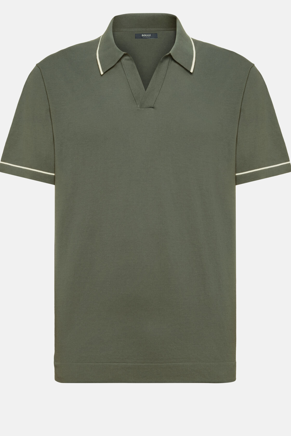 Зелёная рубашка-поло из хлопкового креп-трикотажа для спорта и фитнеса – фото №  6