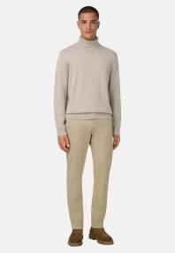 Свитер с воротником-стойкой из мериносовой шерсти