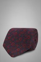 Жаккардовый галстук из шёлка и хлопка с цветочным орнаментом