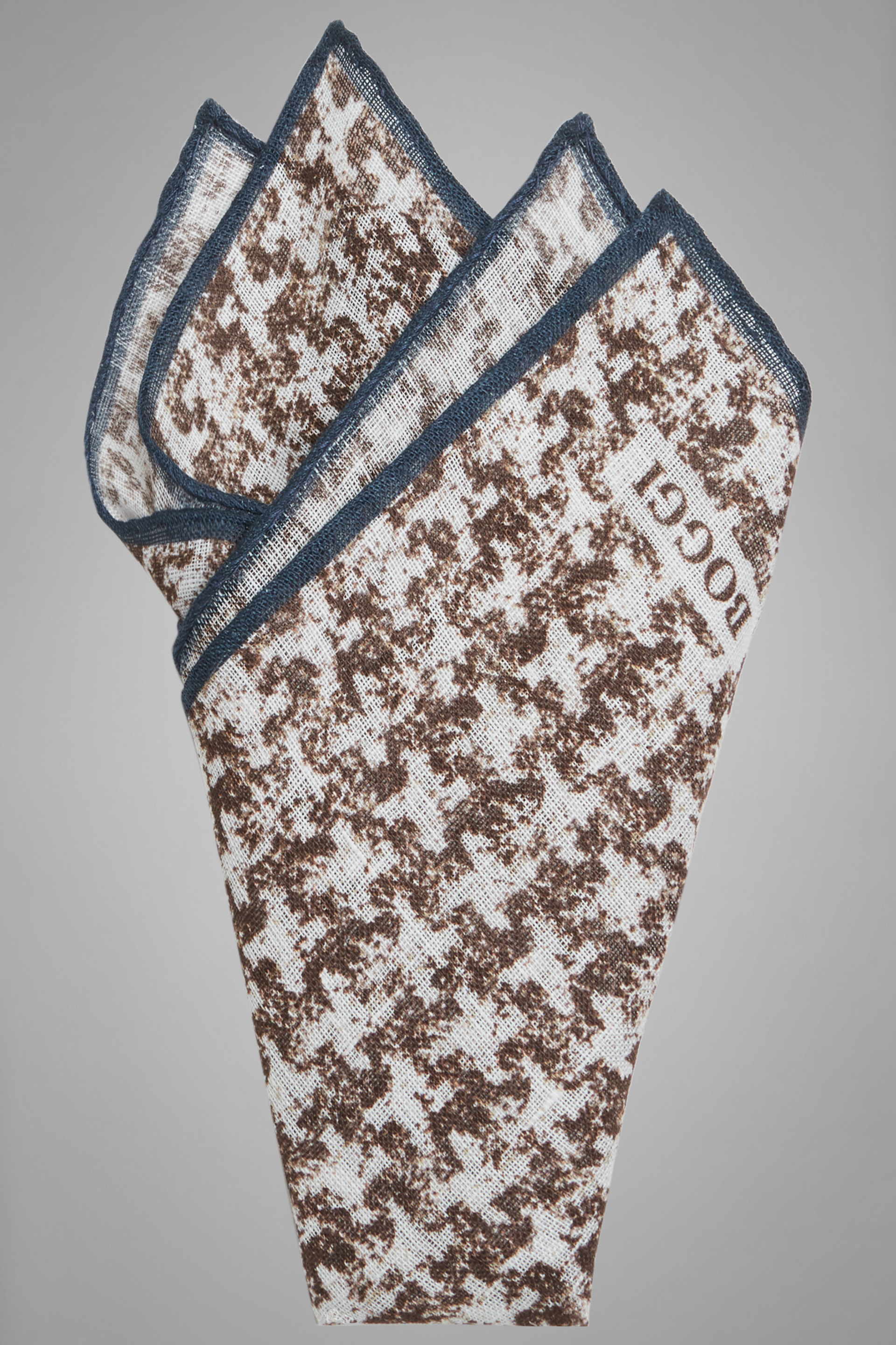 Льняной карманный платок с принтом «гусиные лапки» для спорта и фитнеса – фото №  3