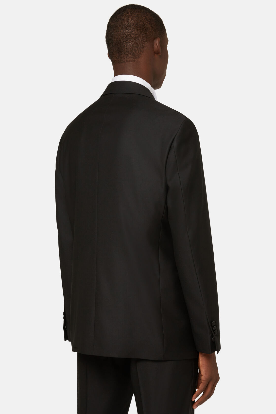 Черный шерстяной пиджак-смокинг для спорта и фитнеса – фото №  4