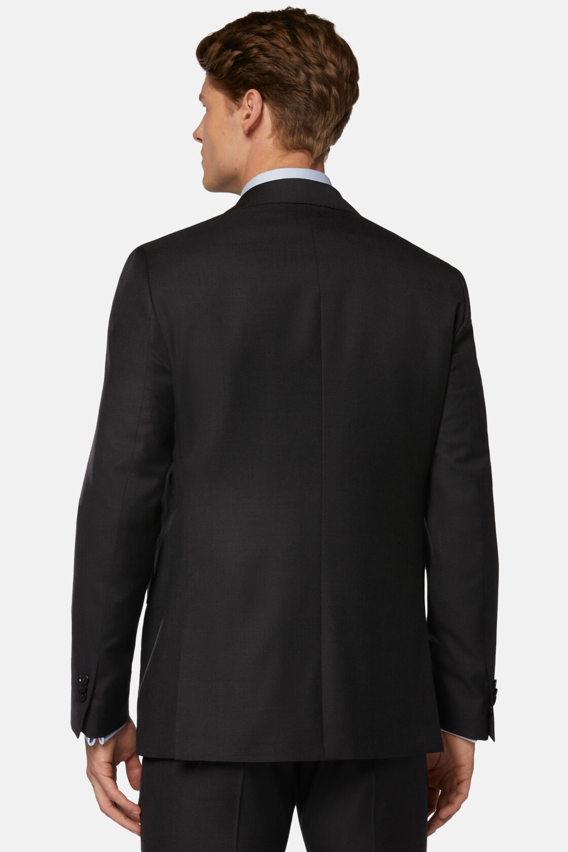 Угольно-серый шерстяной пиджак Super 130 для спорта и фитнеса – фото №  4