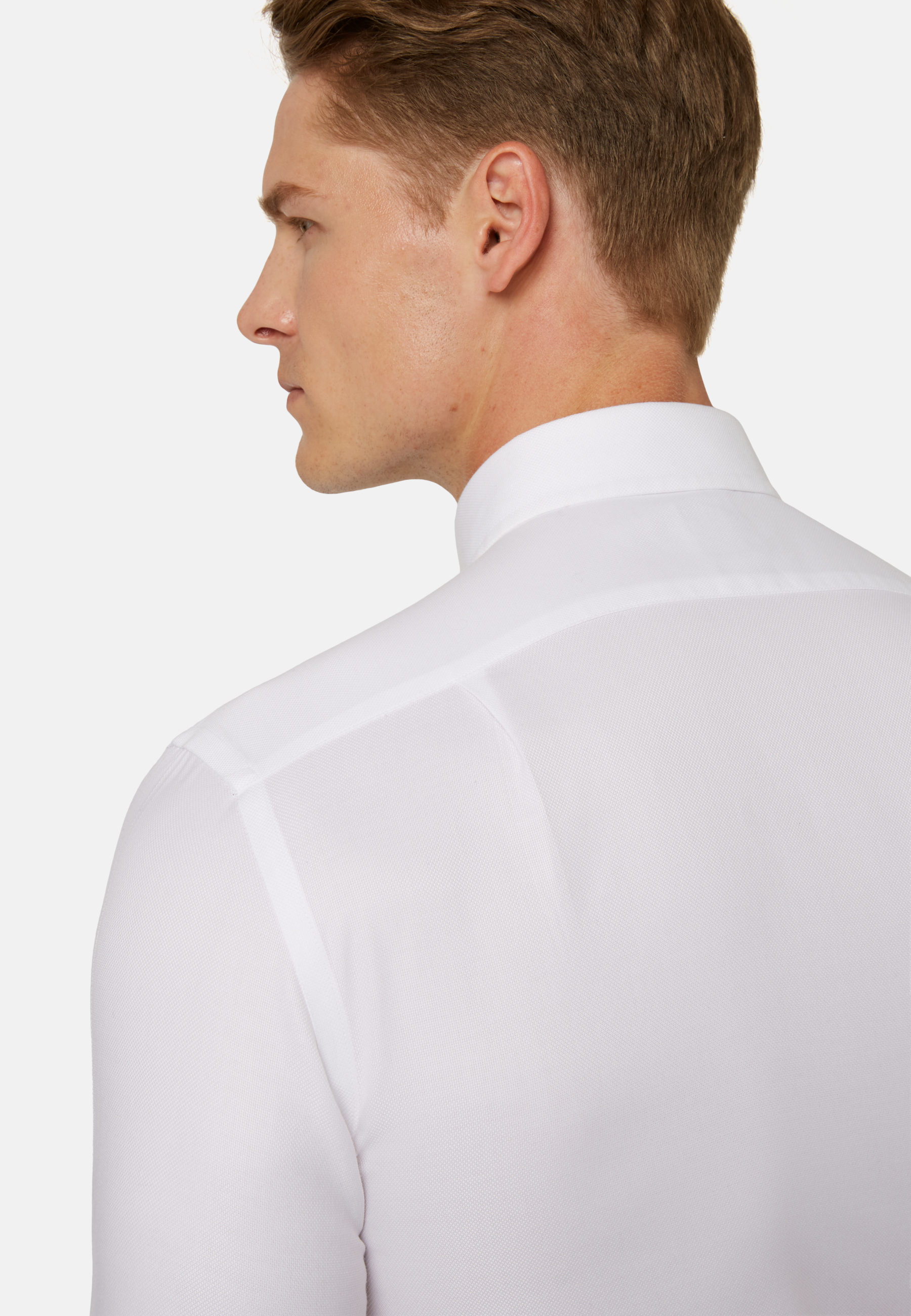Белая рубашка из чистого хлопка Regular Fit для спорта и фитнеса – фото №  5