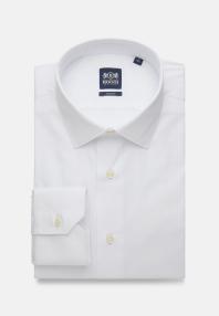 Белая сорочка из хлопка стрейч