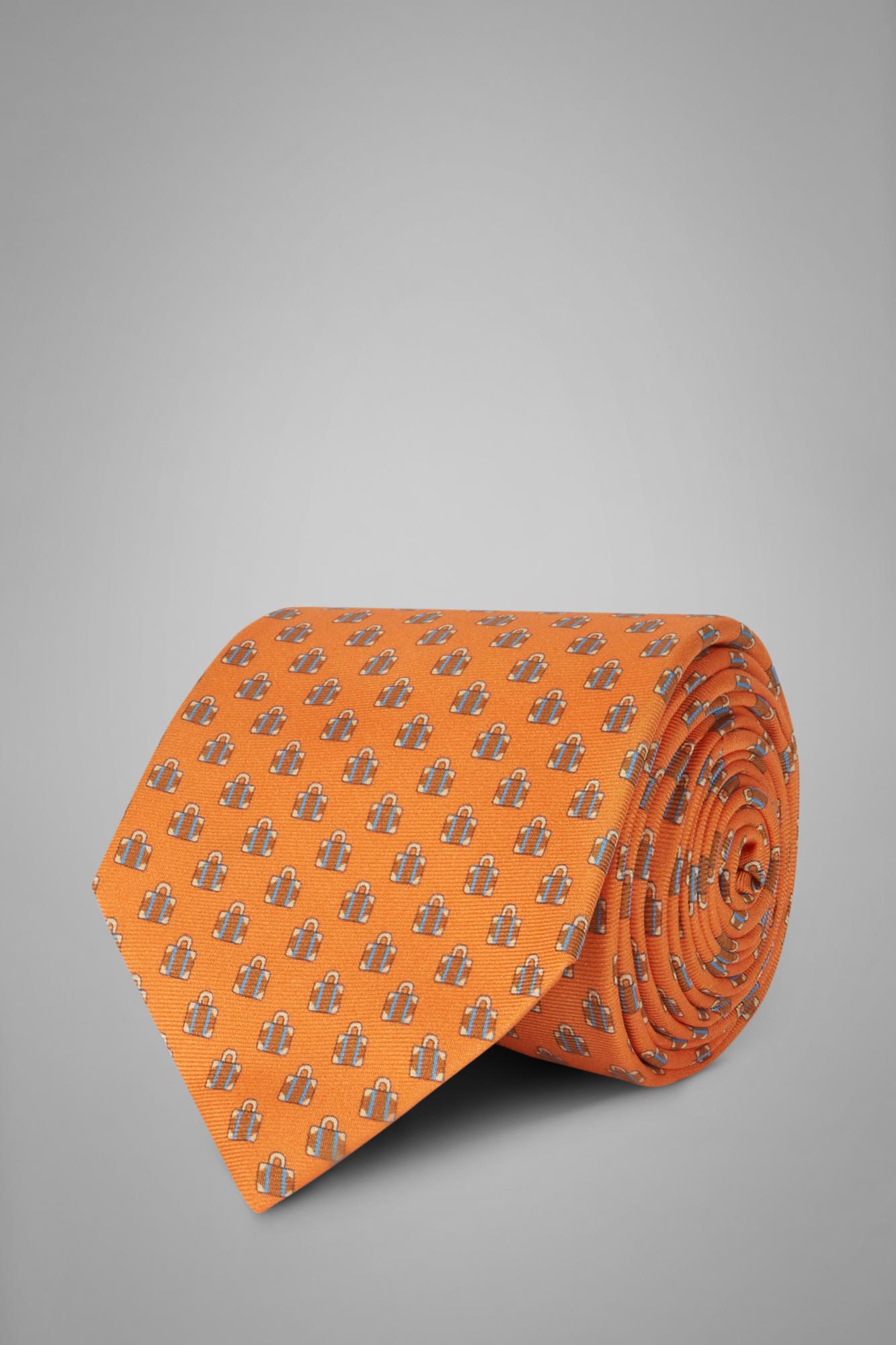 Шёлковый галстук с принтом «чемодан» для спорта и фитнеса – фото №  1