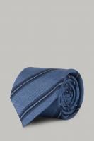 Двухцветный шёлковый галстук в полоску