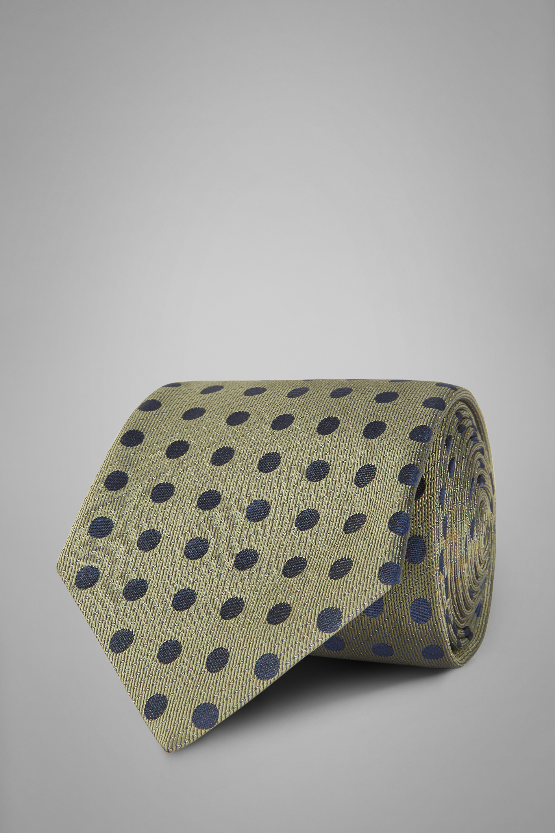 Жаккардовый галстук из шёлка в горошек для спорта и фитнеса – фото №  2