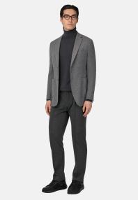 Пиджак B Jersey из смесовой хлопковой ткани с микро-текстурой