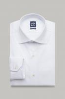 Белая эластичная сорочка из хлопка и нейлона