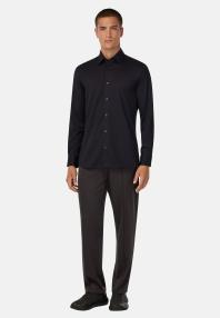 Рубашка прямого кроя из хлопка и шёлка