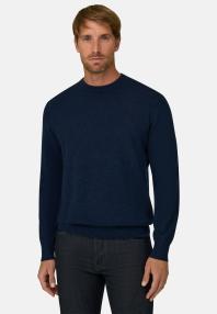 Джемпер с круглым вырезом из шерсти и кашемира