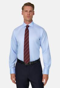 Рубашка из хлопка в клетку немнущаяся, стандартный крой (regular fit)