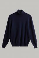 Тёмно-синий пуловер из кашемира