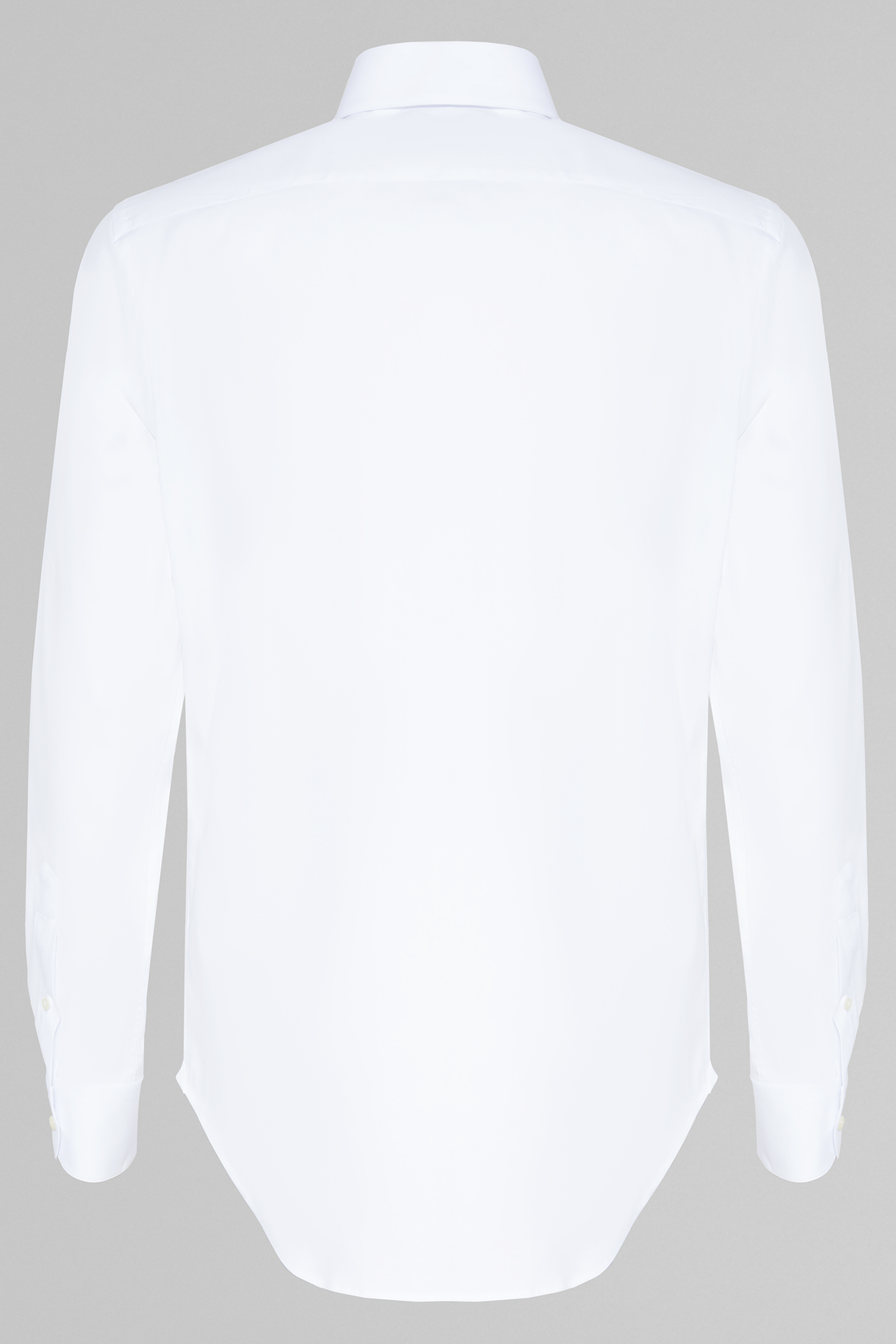 Белая сорочка приталенного силуэта из эластичного хлопка для спорта и фитнеса – фото №  5