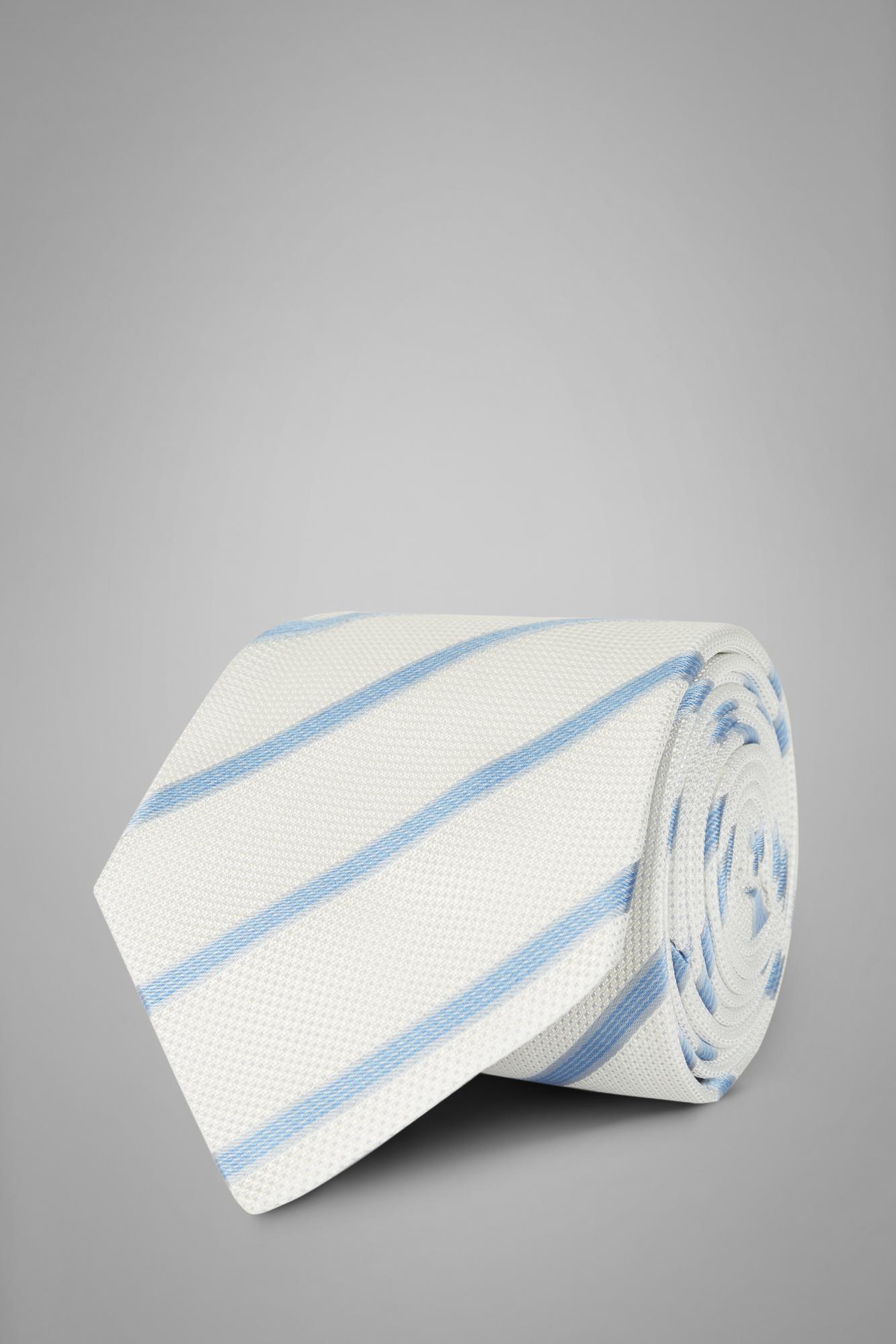 Жаккардовый галстук в диагональную полоску из шёлка для спорта и фитнеса – фото №  1