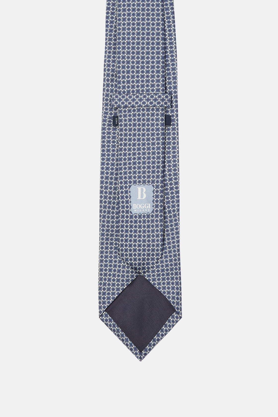 Шелковый галстук с геометрическим мотивом для спорта и фитнеса – фото №  3