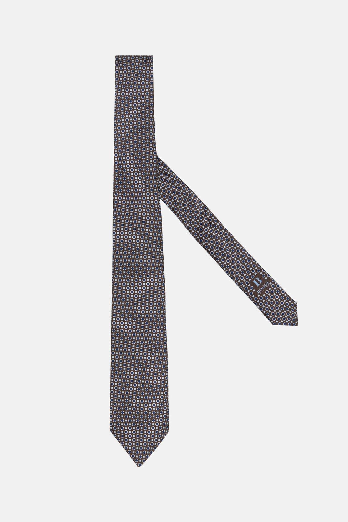 Шелковый галстук с геометрическим мотивом для спорта и фитнеса – фото №  1