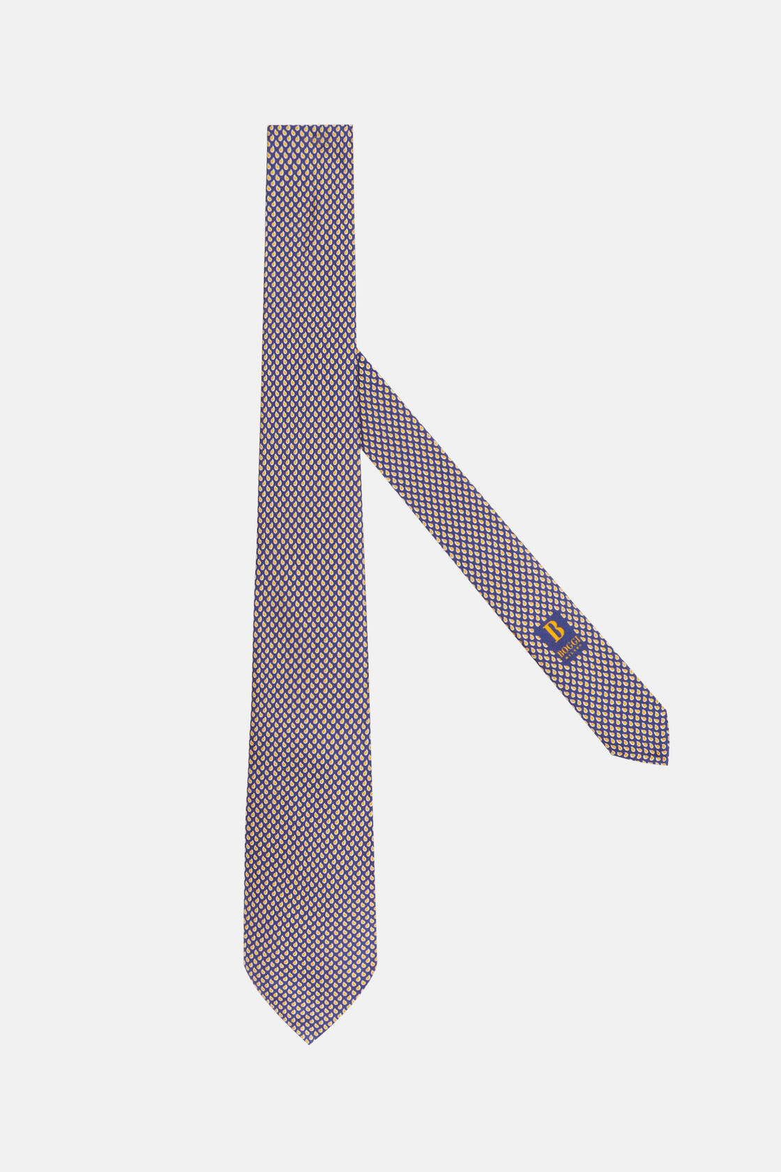 Шелковый галстук с микродизайном для спорта и фитнеса – фото №  1