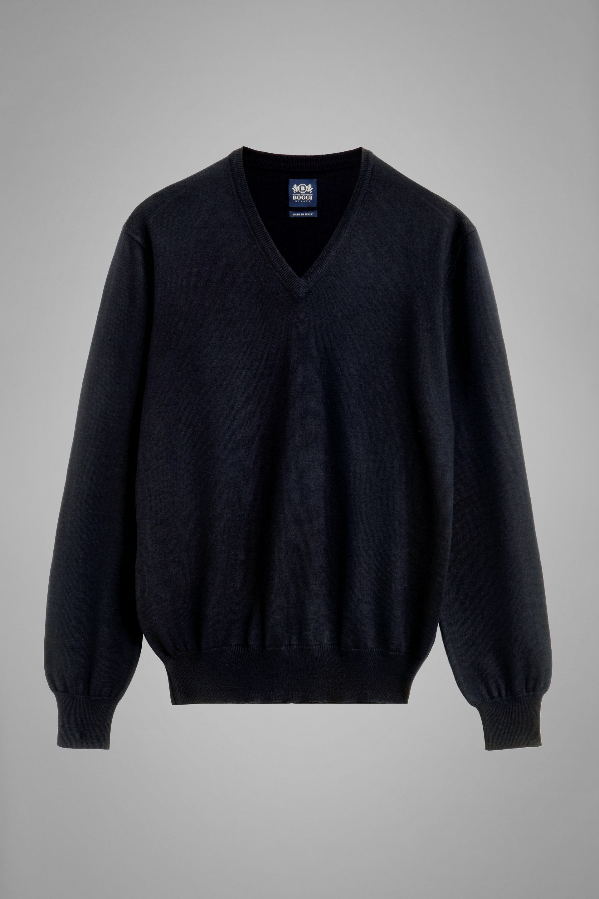 Тёмно-синий пуловер из шерсти мериноса для спорта и фитнеса – фото №  5