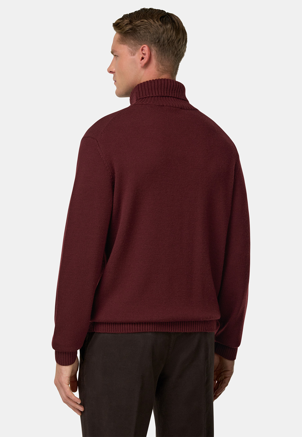 Свитер с воротником-стойкой из мериносовой шерсти для спорта и фитнеса – фото №  4