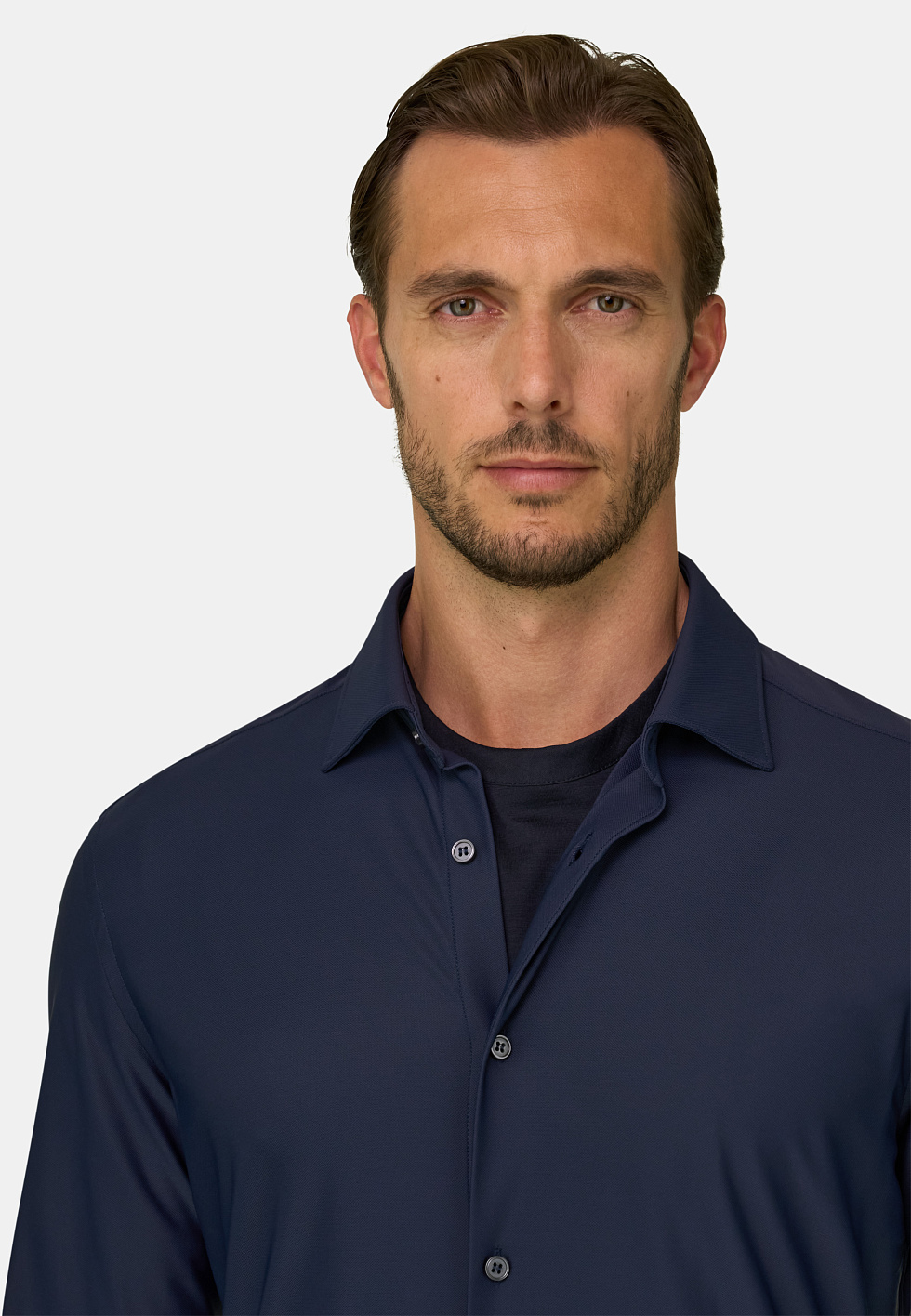 Рубашка приталенного кроя (slim fit) из эластичного нейлона B Tech для спорта и фитнеса – фото №  4