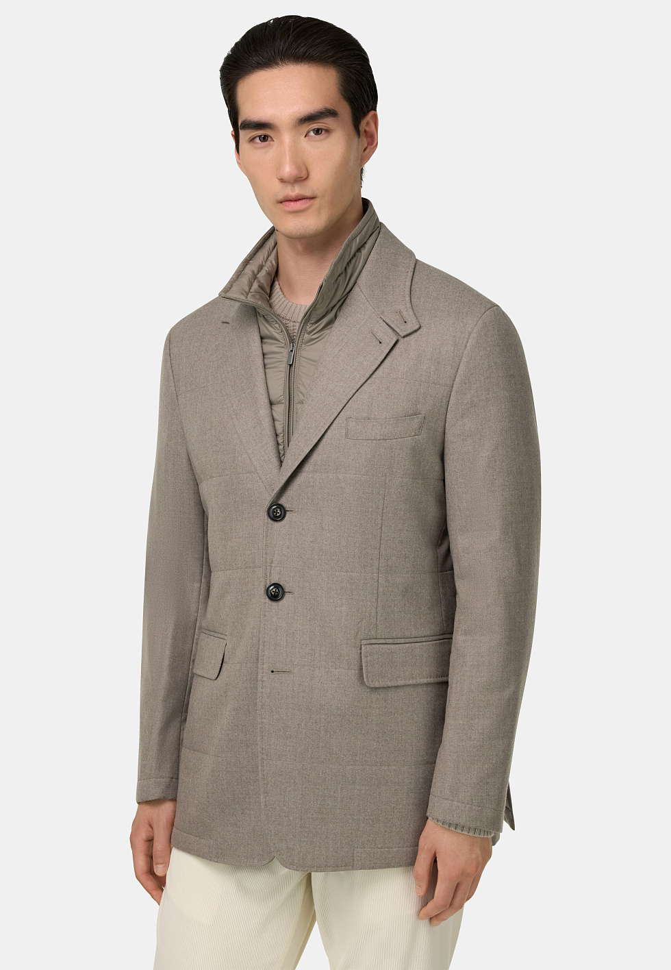 Шерстяной пиджак со съёмным жилетом для спорта и фитнеса – фото №  3