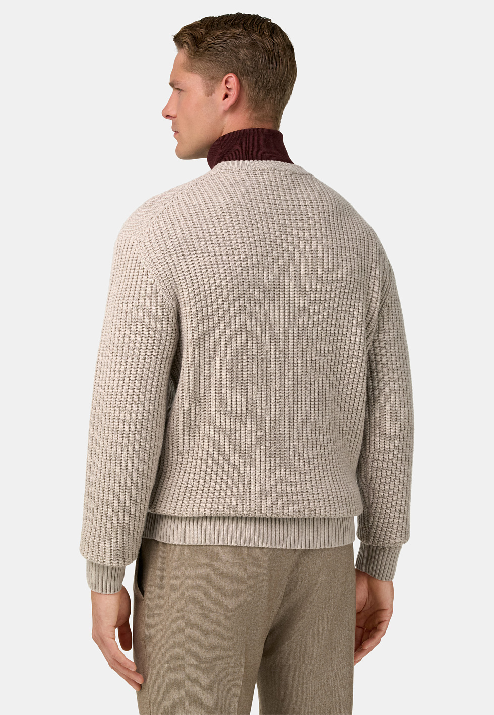 Джемпер с круглым вырезом из мериносовой шерсти для спорта и фитнеса – фото №  4