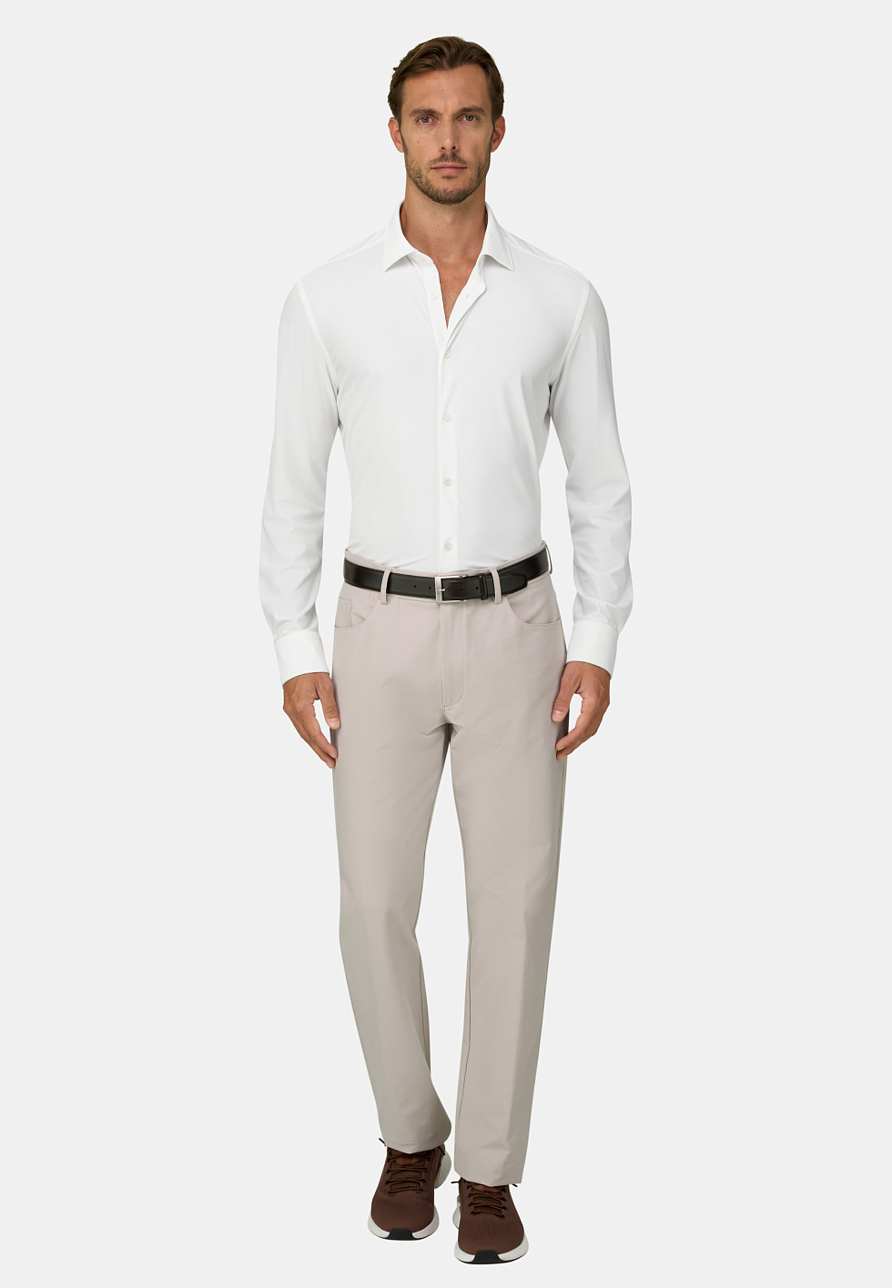 Рубашка приталенного кроя (slim fit) из эластичного нейлона B Tech для спорта и фитнеса – фото №  3