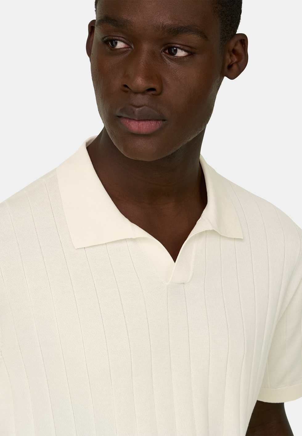 Трикотажное поло из хлопка и шелка для спорта и фитнеса – фото №  5