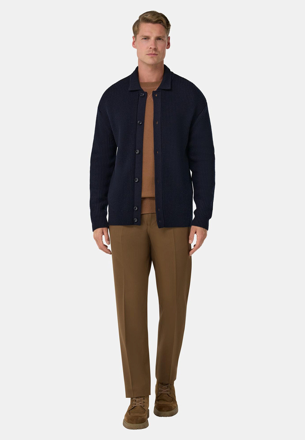 Вязаный кардиган из мериносовой шерсти для спорта и фитнеса – фото №  2