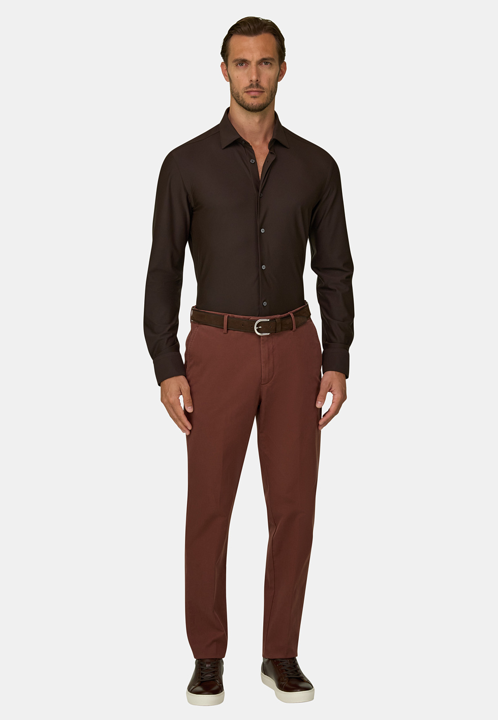 Рубашка приталенного кроя (slim fit) из эластичного нейлона B Tech для спорта и фитнеса – фото №  3