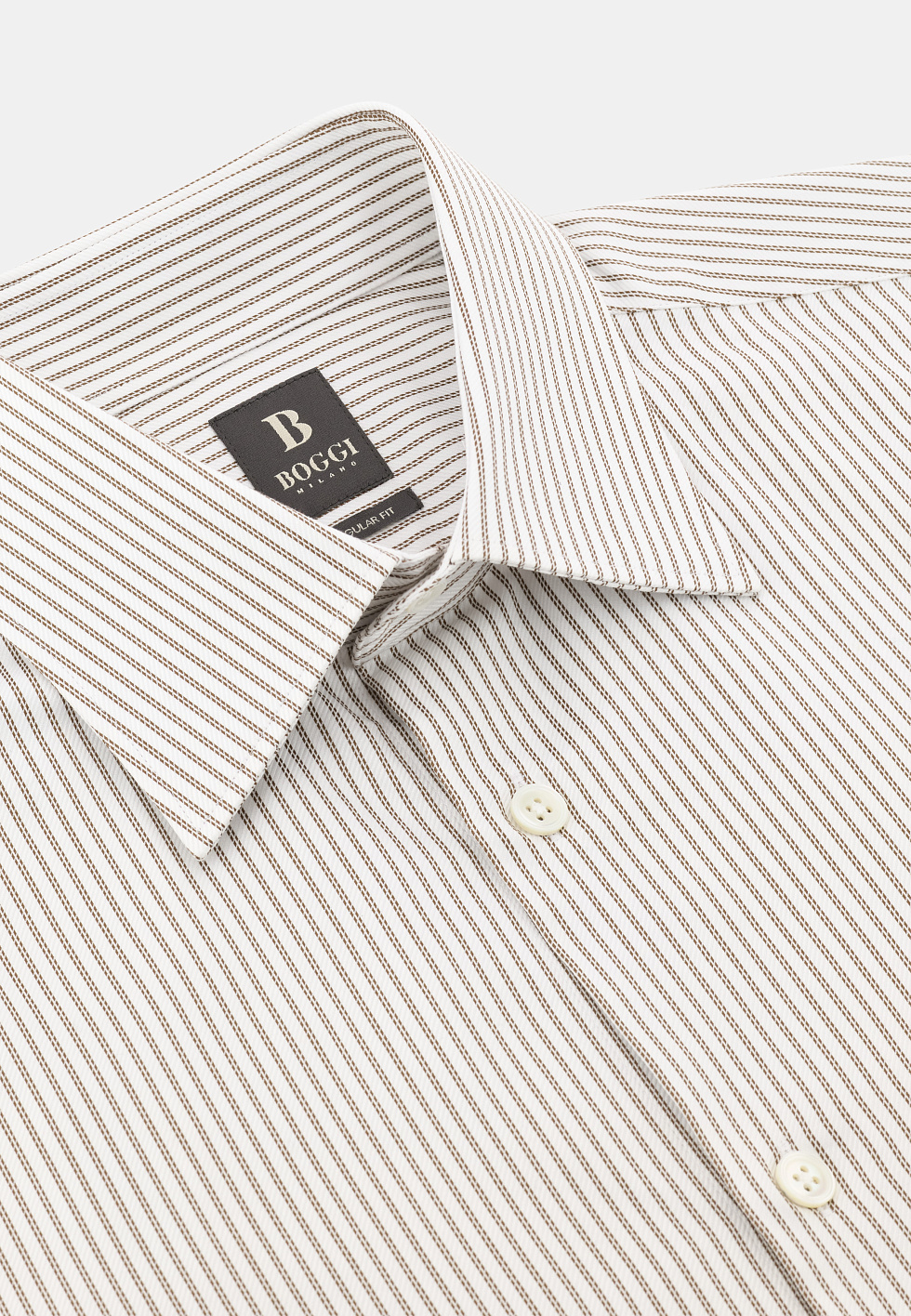 Рубашка из хлопка в полоску Regular Fit для спорта и фитнеса – фото №  6