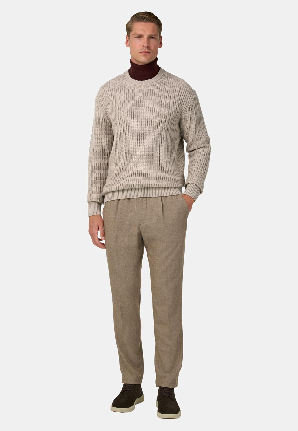 Джемпер с круглым вырезом из мериносовой шерсти для спорта и фитнеса – фото №  2