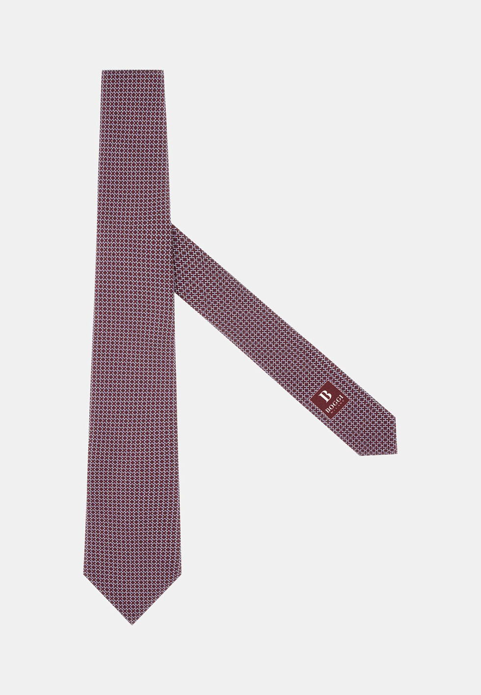 Галстук из шёлка с геометрическим узором для спорта и фитнеса – фото №  2