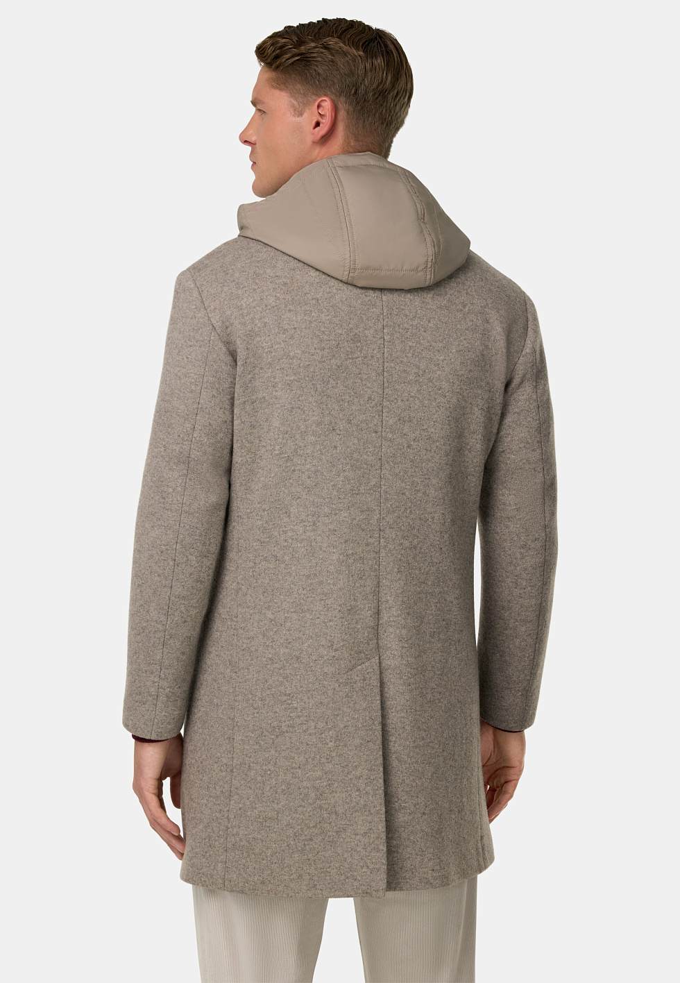 Пальто из шерстяного джерси с жилетом для спорта и фитнеса – фото №  4