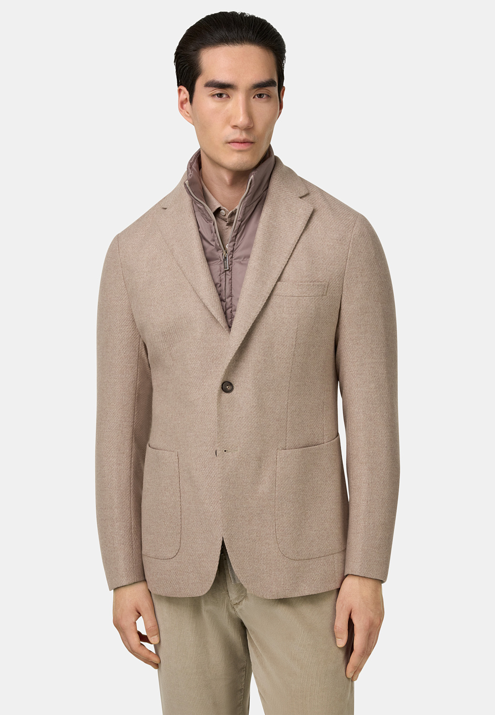 Пиджак из смесовой шерсти с жилетом для спорта и фитнеса – фото №  3