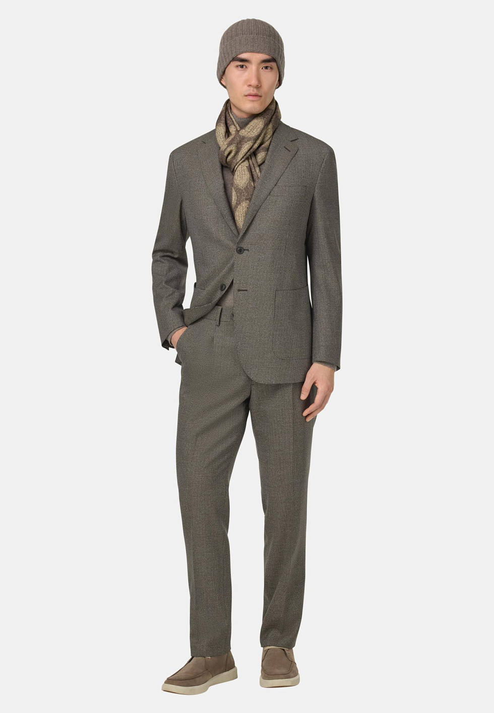 Костюм в клетку из чистой шерсти для спорта и фитнеса – фото №  2