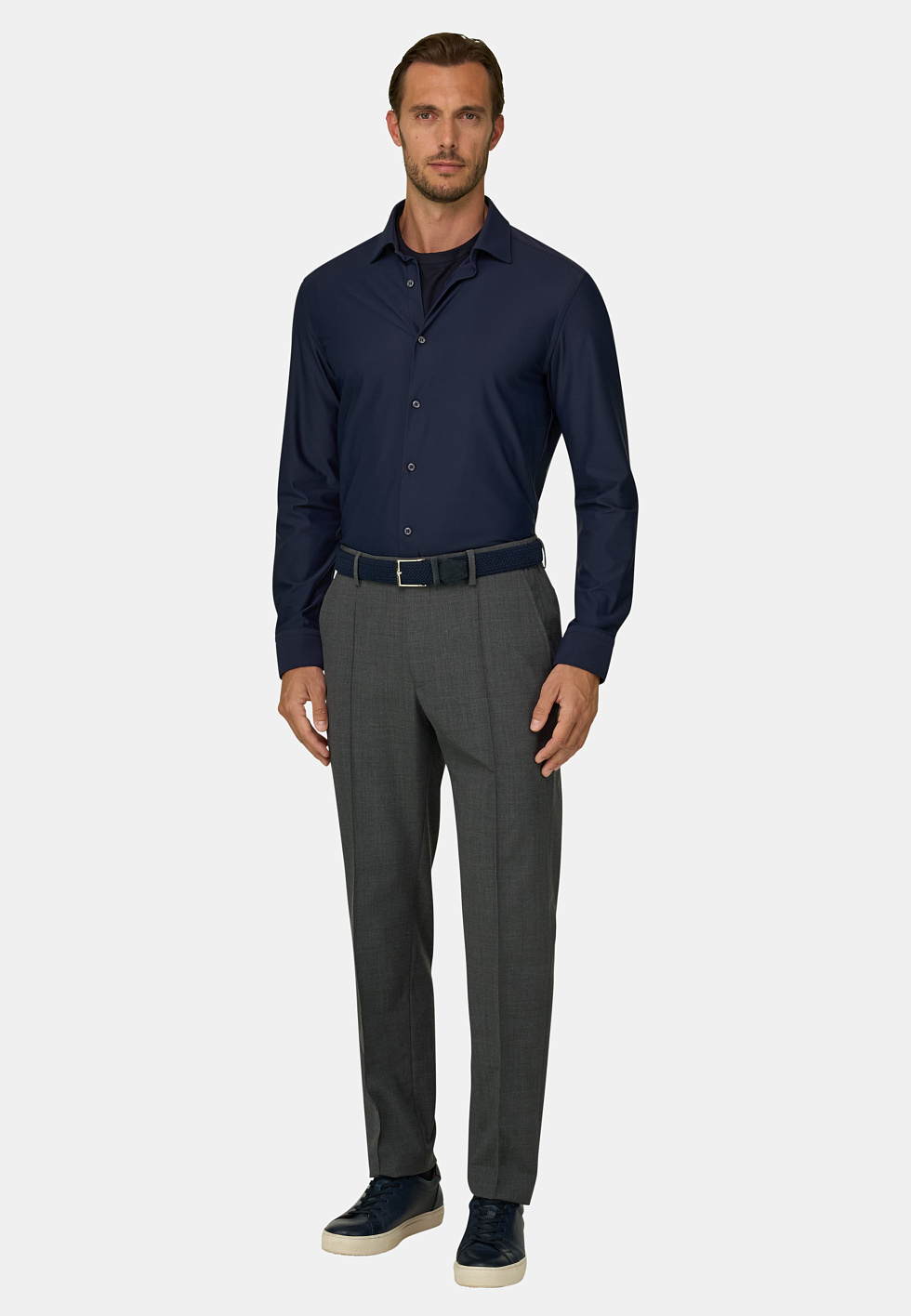 Рубашка приталенного кроя (slim fit) из эластичного нейлона B Tech для спорта и фитнеса – фото №  3