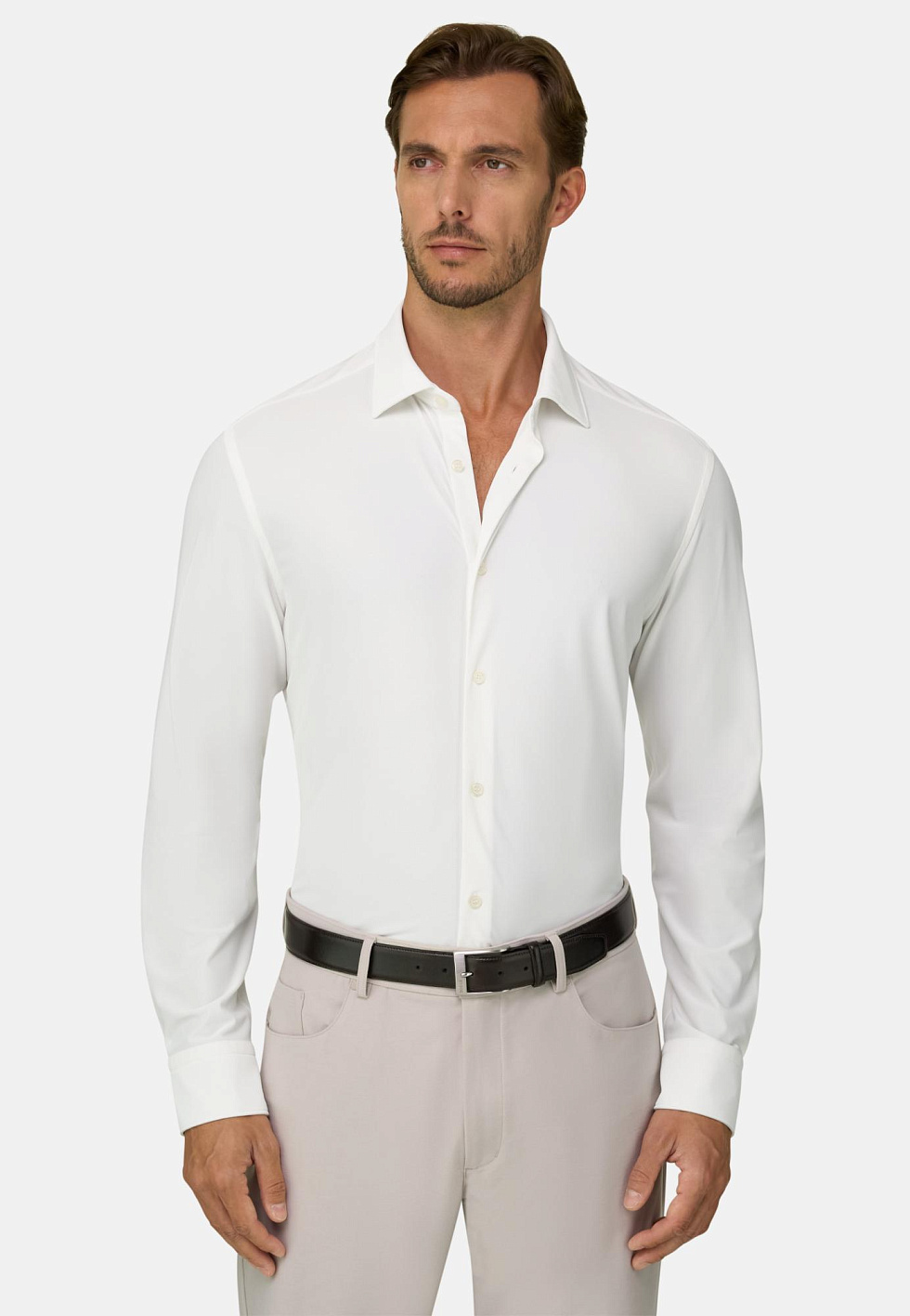 Рубашка приталенного кроя (slim fit) из эластичного нейлона B Tech для спорта и фитнеса – фото №  2