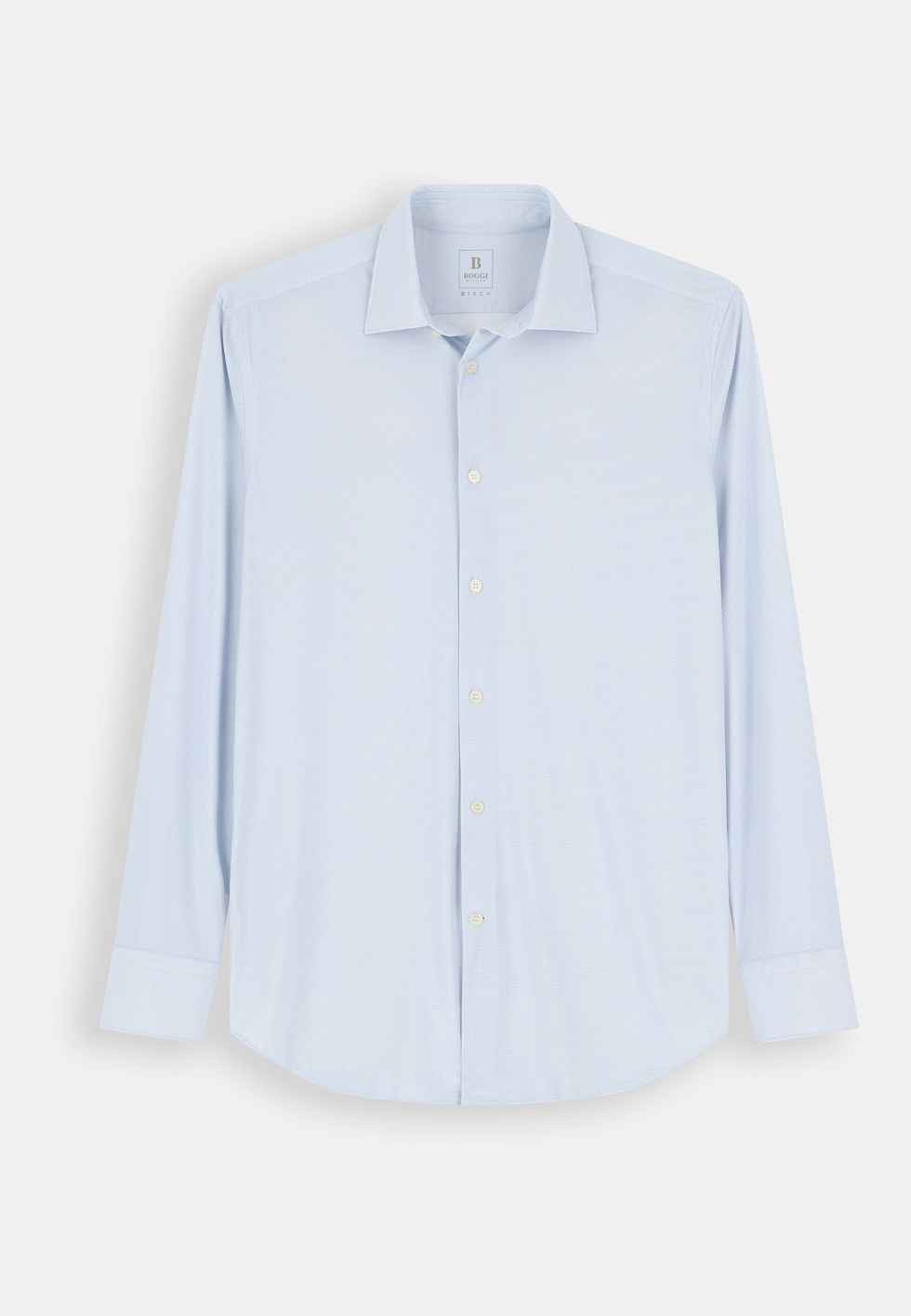 Рубашка приталенного кроя (slim fit) из эластичного нейлона B Tech с микроузором для спорта и фитнеса – фото №  8