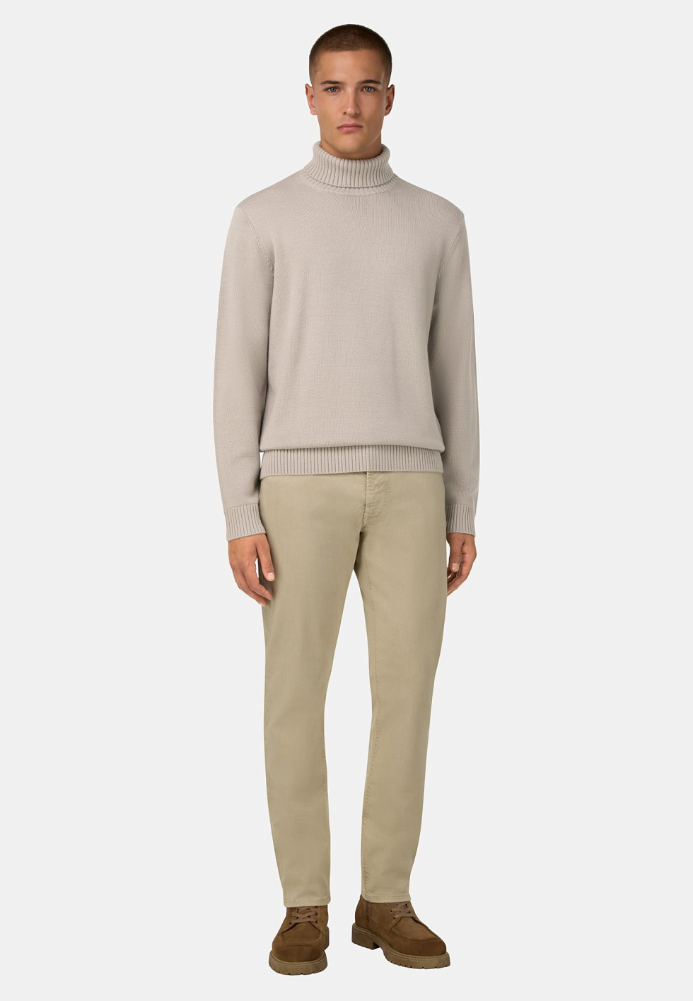 Свитер с воротником-стойкой из мериносовой шерсти для спорта и фитнеса – фото №  2