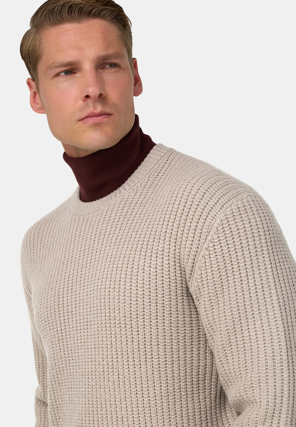 Джемпер с круглым вырезом из мериносовой шерсти для спорта и фитнеса – фото №  5