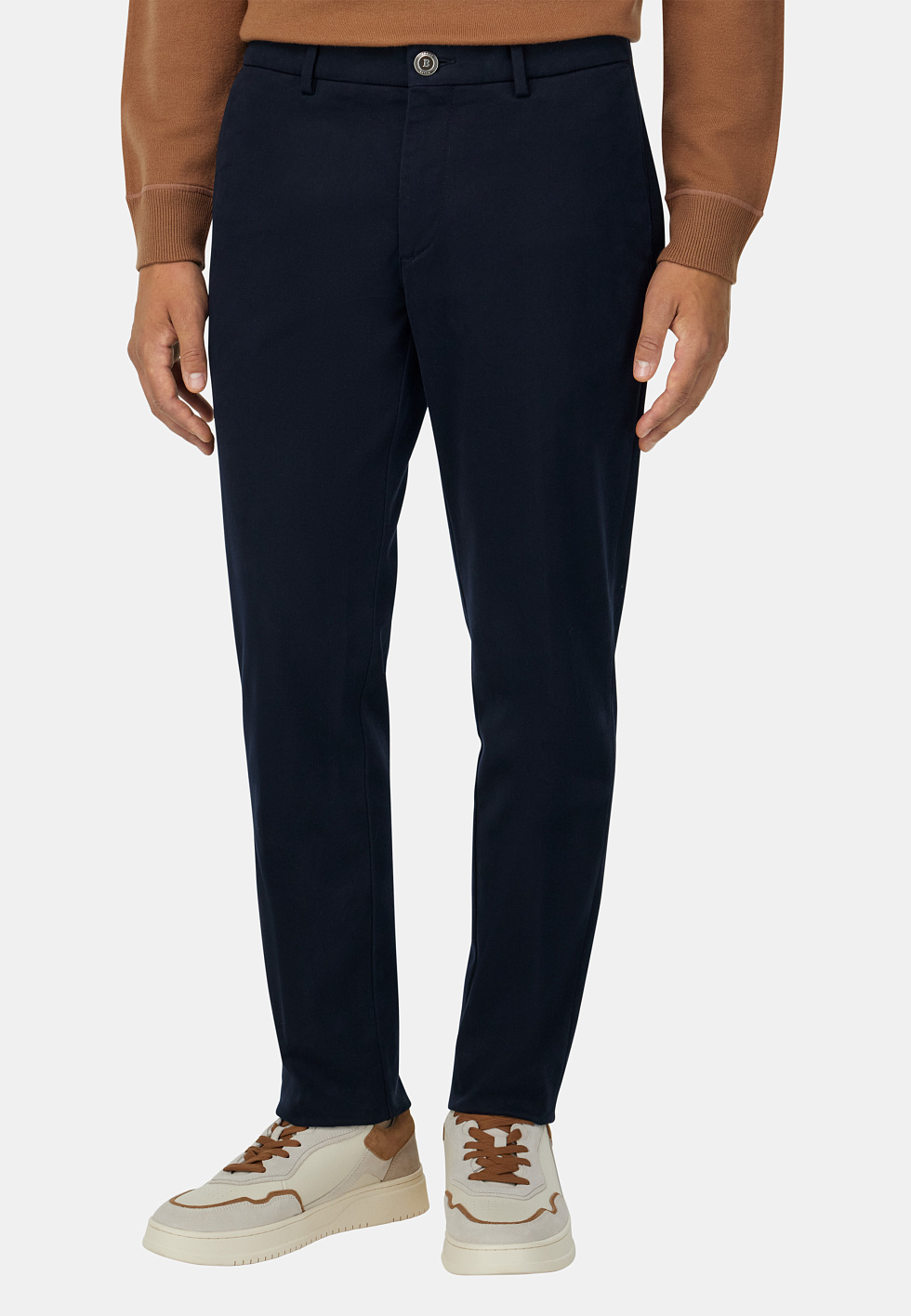 Брюки из эластичного хлопка приталенные (slim fit) для спорта и фитнеса – фото №  3